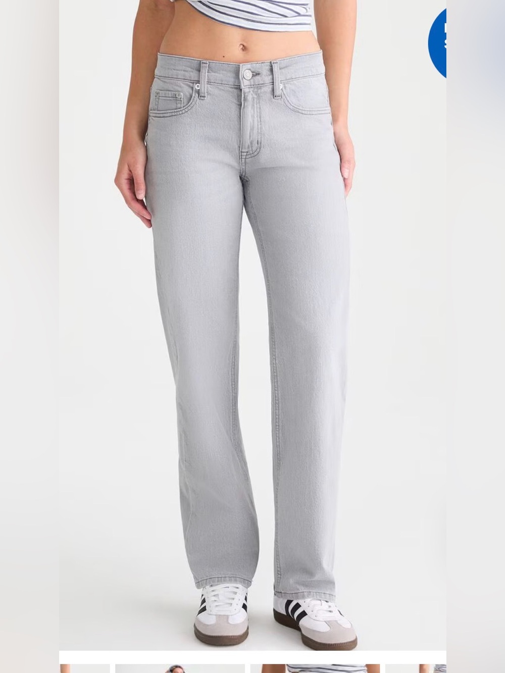 Aeropostale Women’s Low-Rise Baggy Jean Size 0 New Grey Wash New